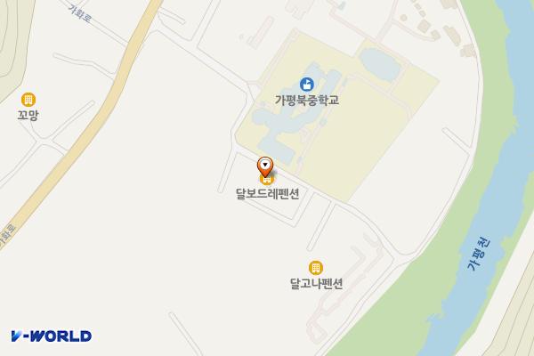 달보드레펜션 위치 지도 — 경기도 가평군 북면 석장모루길 26