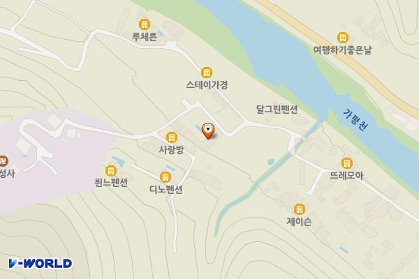 테라피스파펜션 위치 지도 — 경기도 가평군 북면 꽃넘이길 87-13