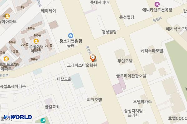 이주민상가 위치 지도 — 강원특별자치도 동해시 천곡동 1090-19