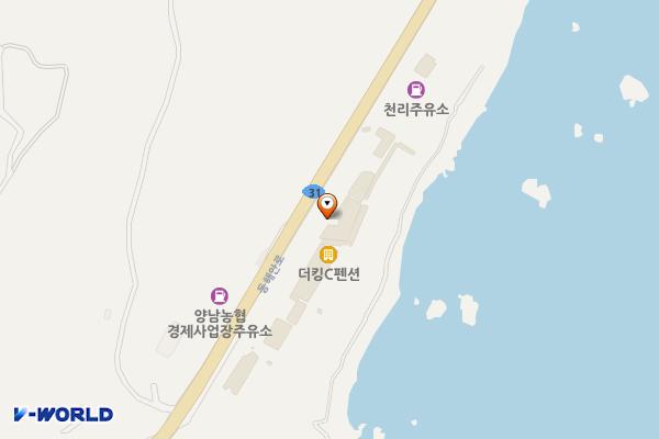 더킹 위치 지도 — 경상북도 경주시 양남면 동해안로 454