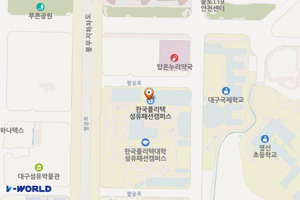 한국폴리텍대학영남융합기술캠퍼스 위치 지도 — 대구광역시 동구 팔공로 222