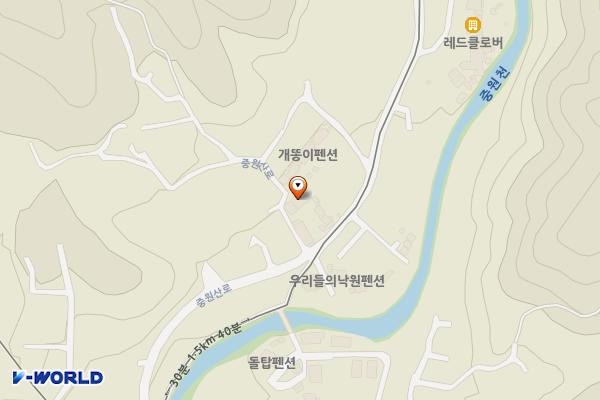 중원사나래 위치 지도 — 경기도 양평군 용문면 중원산로 525