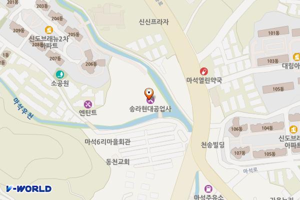 송라현대공업사 위치 지도 — 경기도 남양주시 화도읍 비룡로99번길 8