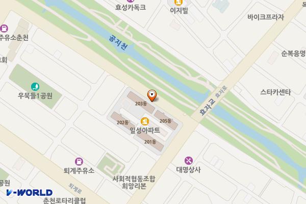 일성아파트뒤 위치 지도 — 강원특별자치도 춘천시 퇴계동 693-7