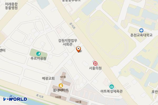 석사동 택지개발지구2 위치 지도 — 강원특별자치도 춘천시 석사동 680