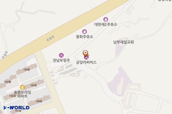 ㈜금당공업사 위치 지도 — 전남광주통합특별시 순천시 비례골길 80