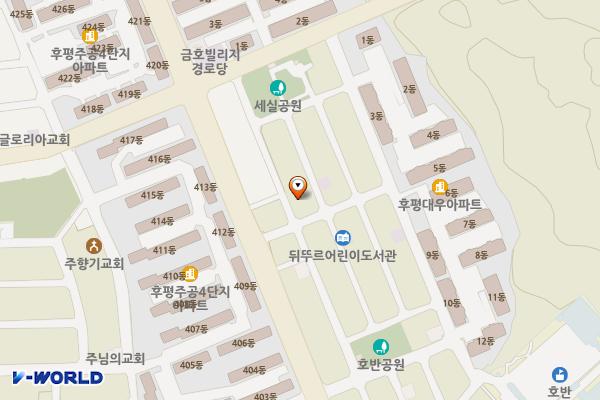 후평동 택지개발지구2 위치 지도 — 강원특별자치도 춘천시 후평동 871-4