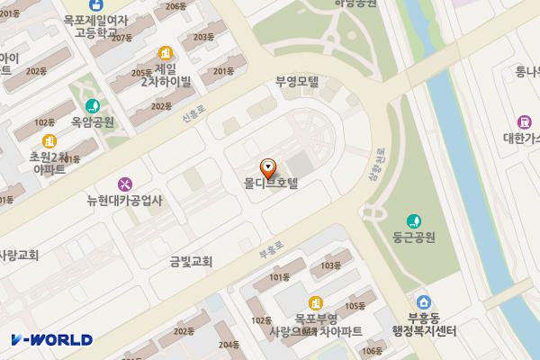 몰디브호텔 위치 지도 — 전남광주통합특별시 목포시 옥암로46번길 37