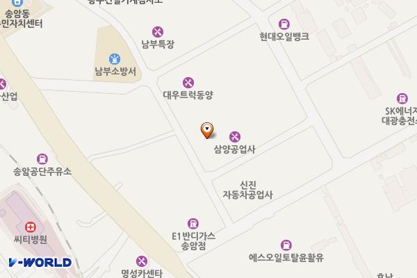 (주)광주자동차공업사 위치 지도 — 전남광주통합특별시 남구 송암로24번가길 14