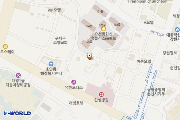 소양노외 위치 지도 — 강원특별자치도 춘천시 요선동 208-1