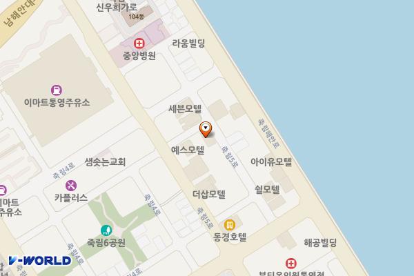 2월호텔 통영죽림점 위치 지도 — 경상남도 통영시 광도면 죽림5로 25-28