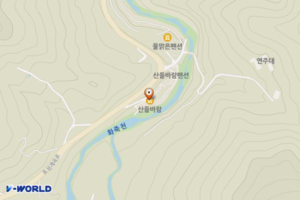 산들바람 위치 지도 — 경상북도 성주군 가천면 포천계곡로 811