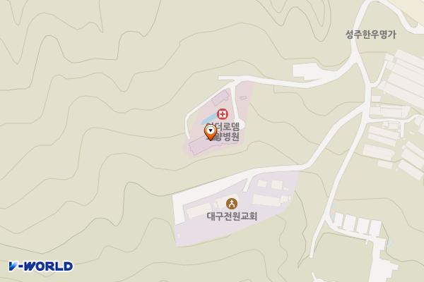 언더로뎀 요양병원 위치 지도 — 경상북도 칠곡군 동명면 기성10길 24