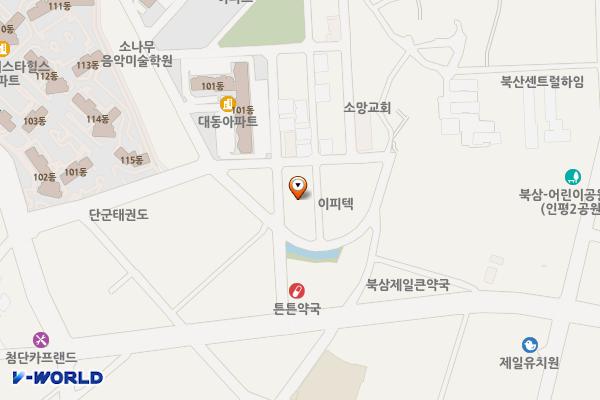 북삼관광온천 위치 지도 — 경상북도 칠곡군 북삼읍 인강5길 75