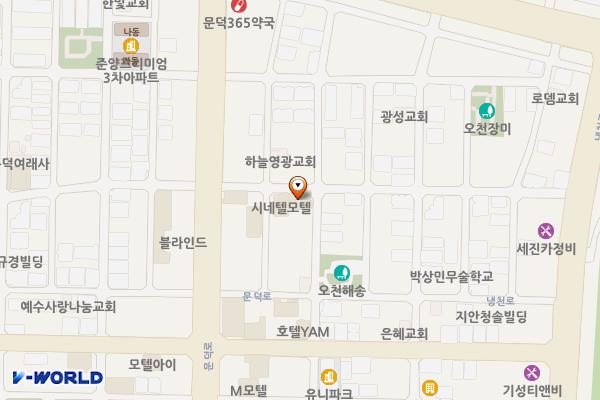 엘리 모텔 위치 지도 — 경상북도 포항시 남구 오천읍 문덕로23번길 10