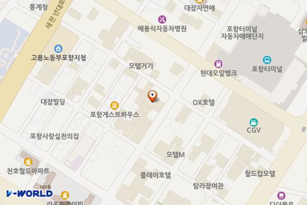 호텔 봄 위치 지도 — 경상북도 포항시 남구 희망대로659번길 27