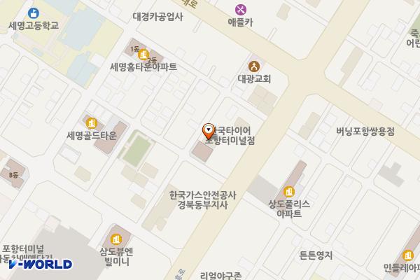 동경장 위치 지도 — 경상북도 포항시 북구 중흥로113번길 8-4