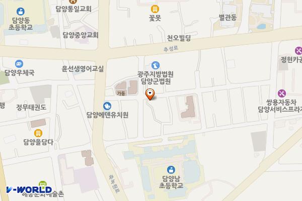 지침2지구공영주차장 위치 지도 — 전남광주통합특별시 담양군 담양읍 지침리 54-2