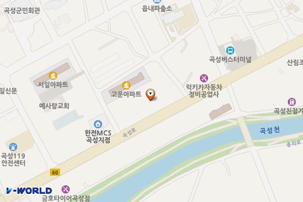 함박가든 위치 지도 — 전남광주통합특별시 곡성군 곡성읍 곡성로 805