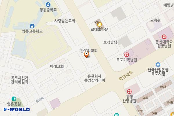 한국지엠목포부품대리점 위치 지도 — 전남광주통합특별시 목포시 삼각로43번길 4