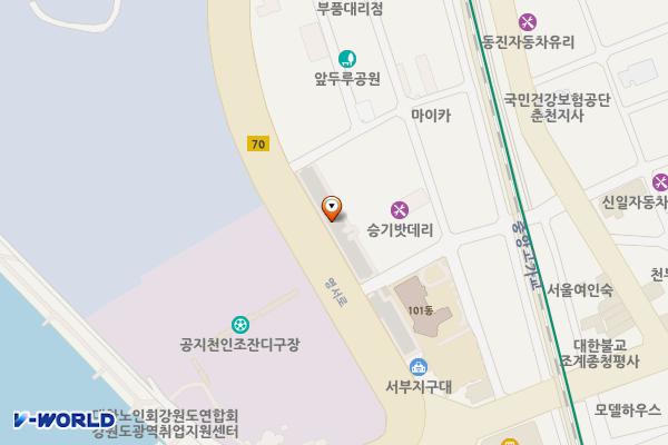 공지천 주차장 위치 지도 — 강원특별자치도 춘천시 근화동 785-10