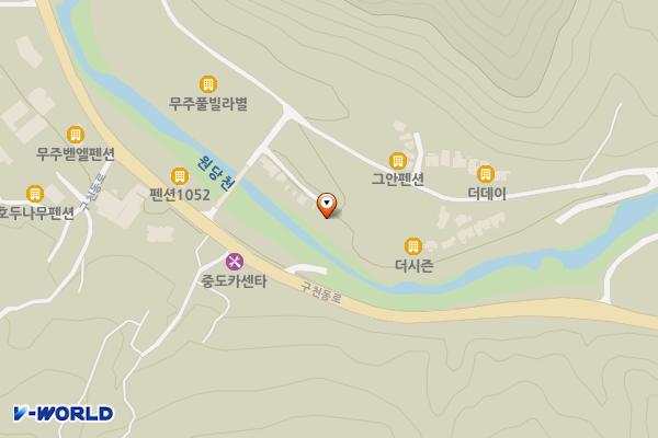 그안펜션 위치 지도 — 전북특별자치도 무주군 설천면 구천동로 1048-23