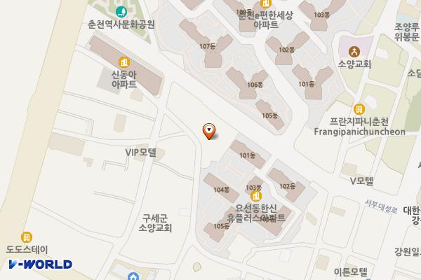 요선 노외 위치 지도 — 강원특별자치도 춘천시 소양로2가 122-27