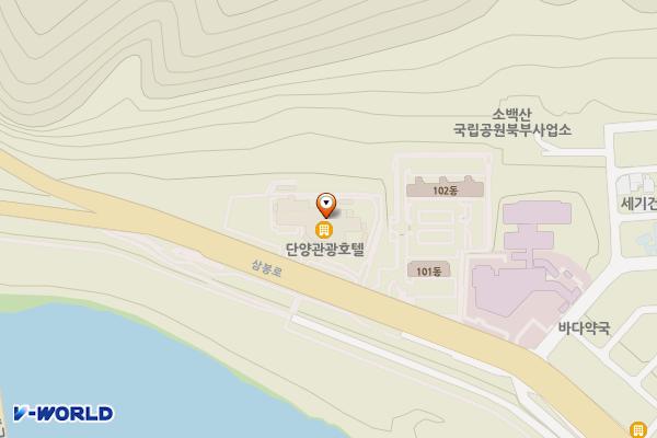 단양 관광호텔 위치 지도 — 충청북도 단양군 단양읍 삼봉로 31