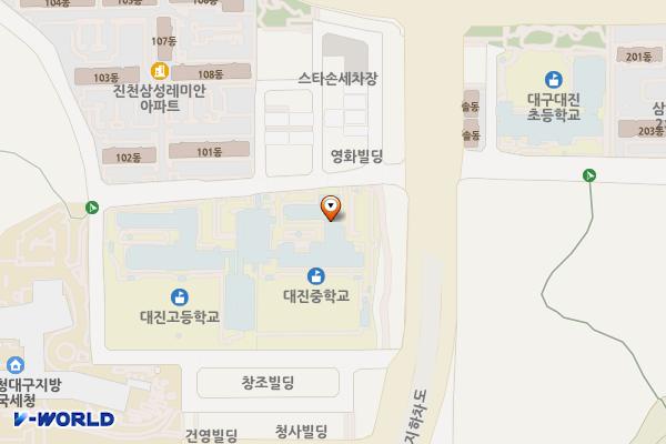 대진중학교 위치 지도 — 대구광역시 달서구 화암로73길 7