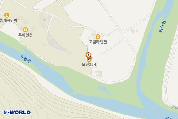 모던224 위치 지도 — 경기도 가평군 북면 가화로 1073-154