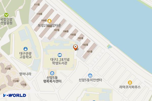 대구228기념학생도서관 위치 지도 — 대구광역시 동구 아양로41길 56