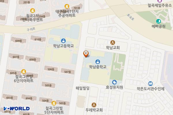 학남중학교 위치 지도 — 대구광역시 북구 학남로 83