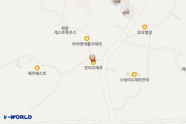 빈티지제주 위치 지도 — 제주특별자치도 제주시 한경면 주전길 98-1