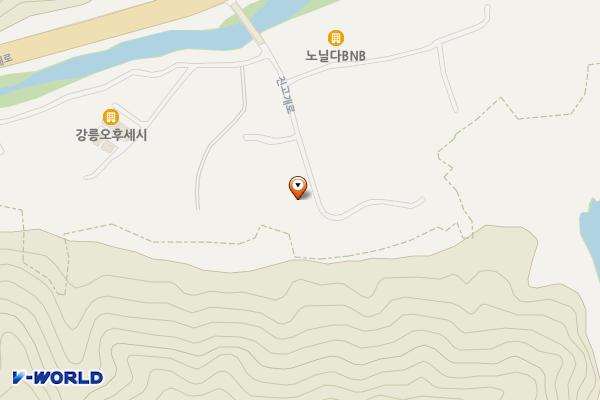 초록민박(로맨틱홀리데이) 위치 지도 — 강원특별자치도 강릉시 연곡면 진고개로 1612-10