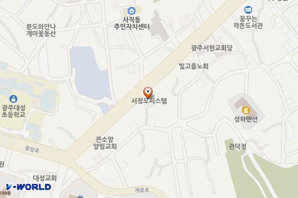 서정오피스텔 위치 지도 — 전남광주통합특별시 남구 중앙로 96