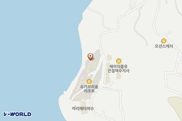 슈가 브리움 위치 지도 — 전남광주통합특별시 여수시 돌산읍 몰둠벙길 54