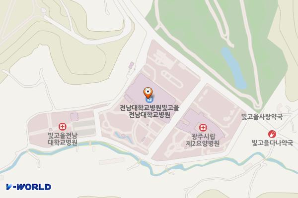 빛고을전남대학교병원 위치 지도 — 전남광주통합특별시 남구 덕남길 80