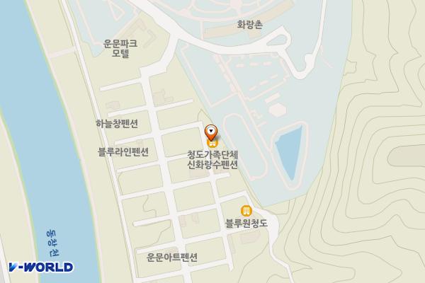 청도가족 수펜션 위치 지도 — 경상북도 청도군 운문면 신화랑길 57-5
