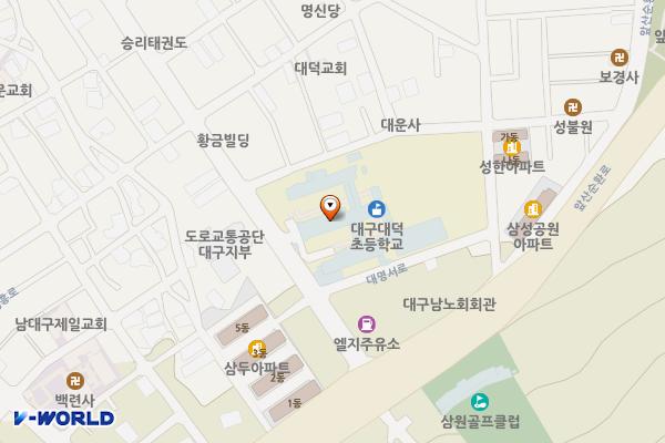 대구 대덕초등학교 위치 지도 — 대구광역시 남구 대명서로 28