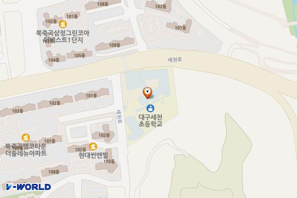 대구세천초등학교 위치 지도 — 대구광역시 달성군 다사읍 세천로 182-9