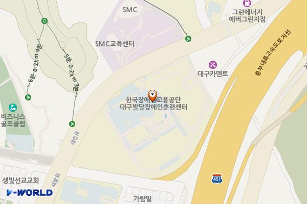 대구세명학교 위치 지도 — 대구광역시 달서구 새방로 62