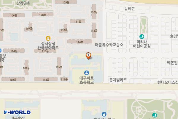 대구파호초등학교 위치 지도 — 대구광역시 달서구 달서대로109안길 76
