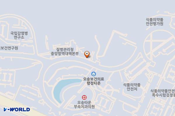 오송보건행정타운 위치 지도 — 충청북도 청주시 흥덕구 오송읍 오송생명2로 187