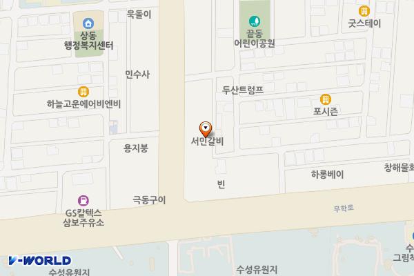 김재동서민갈비 위치 지도 — 대구광역시 수성구 들안로 8-5