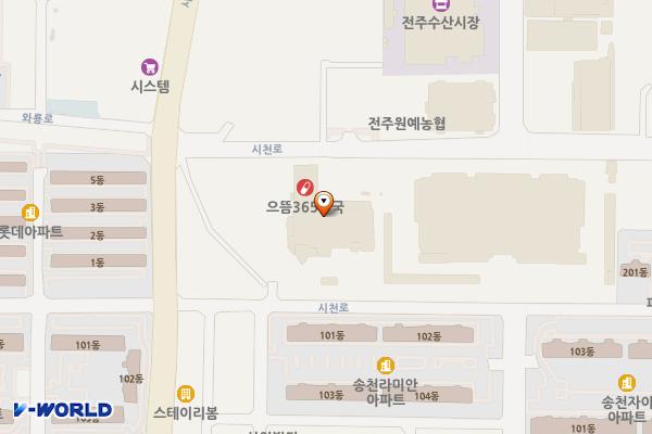 다농L마트 위치 지도 — 전북특별자치도 전주시 덕진구 시천로 96-14