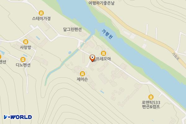 아모르루시 위치 지도 — 경기도 가평군 북면 꽃넘이길 69