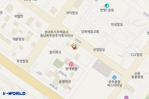 버킹검모텔 임대 위치 지도 — 충청남도 공주시 신관로 48