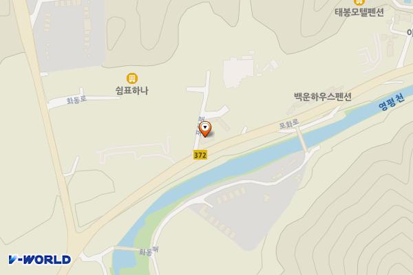 휘닉스 모텔 위치 지도 — 경기도 포천시 이동면 포화로 23
