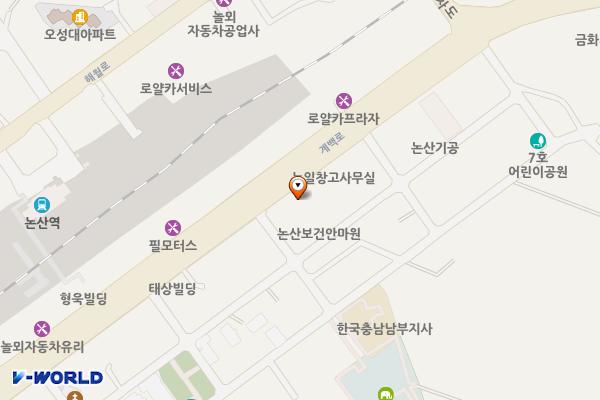 예그리나모텔 위치 지도 — 충청남도 논산시 계백로 1078