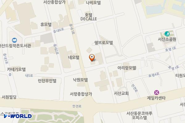 헤븐모텔 위치 지도 — 충청남도 서산시 효행1로 3
